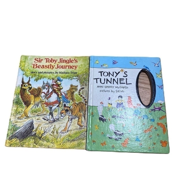 Vintage Sir Toby Jingle’s Beastly Journey Tony’s Tunnel Hardcover Book Bundle - Picture 1 of 2